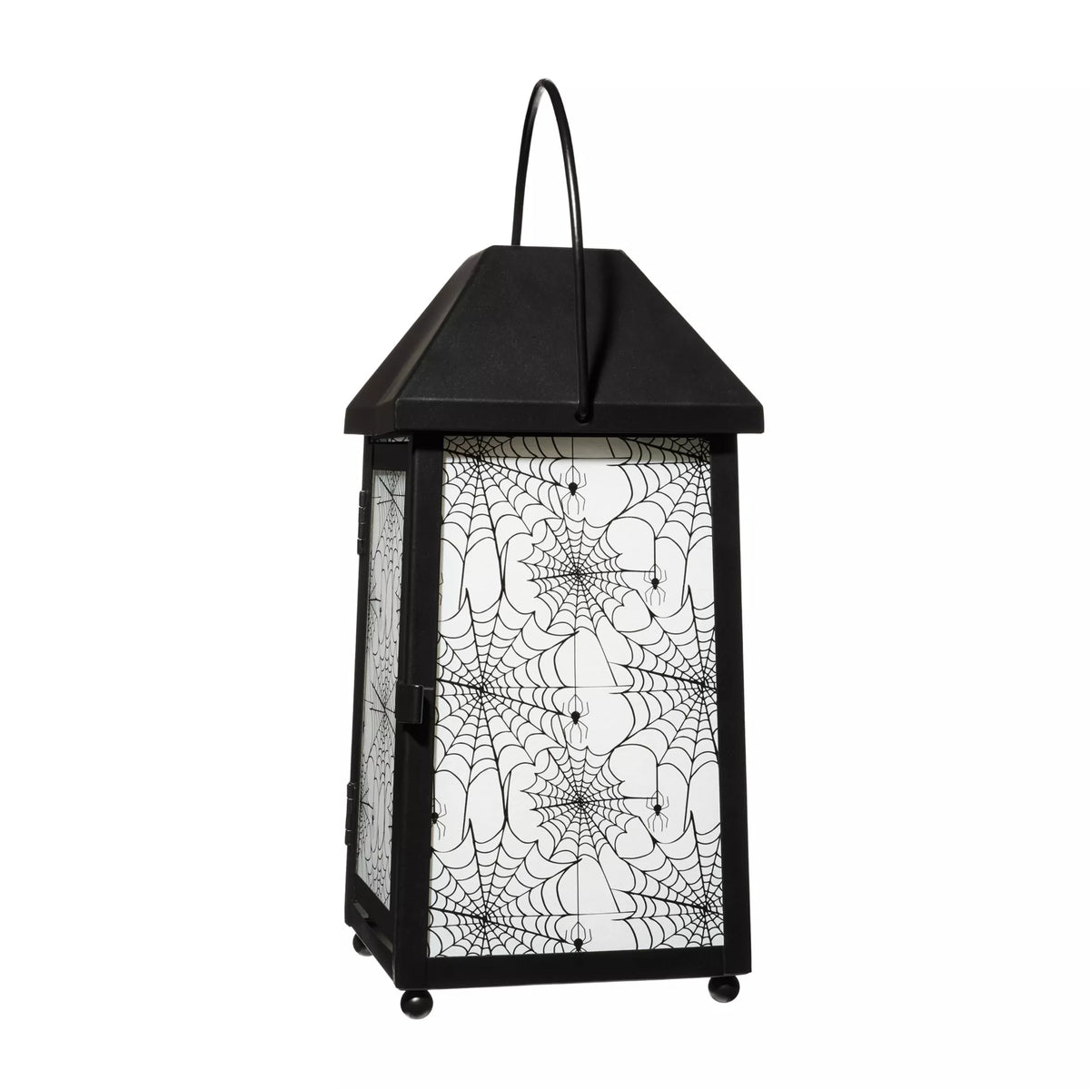White Glass Spider Web Lantern