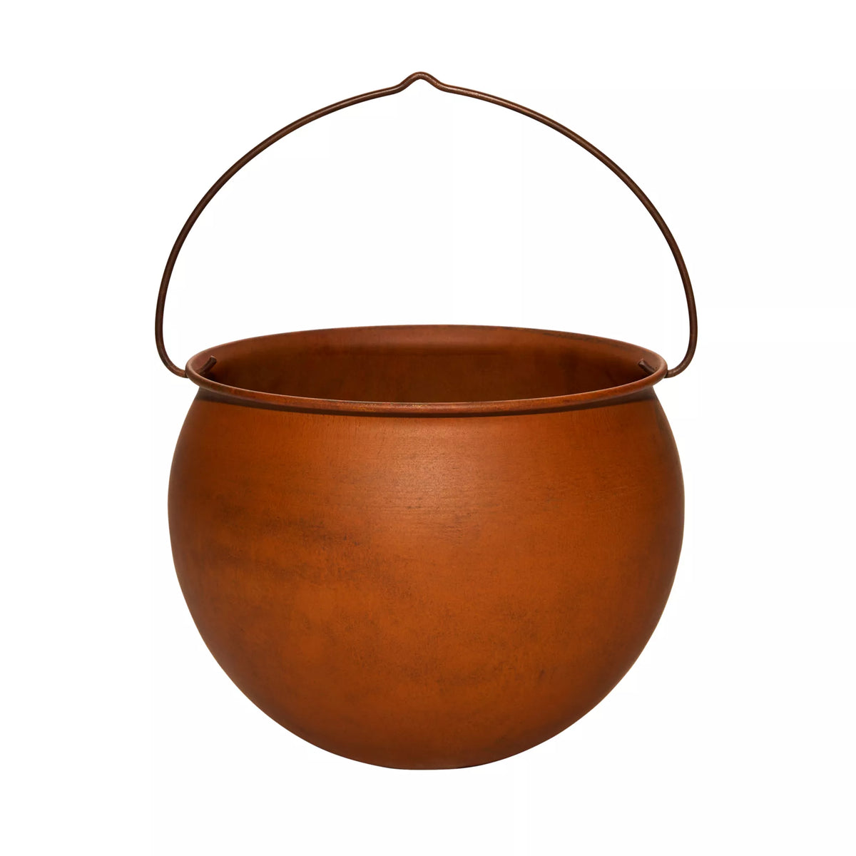 10 Inch Rusty Cauldron