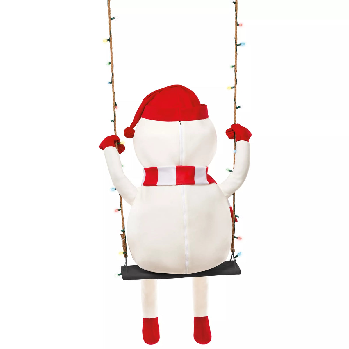 3 Ft 10 In Swinging Snowman Animatronic