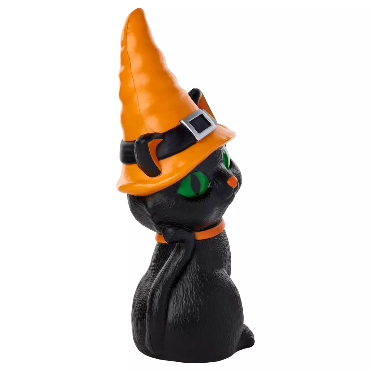 9.6" Light-Up Blow Mold Witch Cat